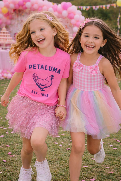 Pink Kids Luma Vintage Petaluma Chicken Shirt