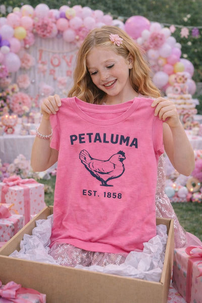 Pink Kids Luma Vintage Petaluma Chicken Shirt