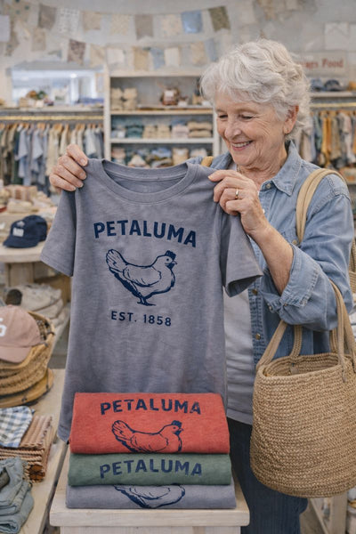 Grey Kids Luma Vintage Petaluma Chicken Shirt