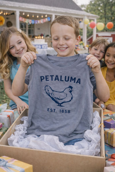 Grey Kids Luma Vintage Petaluma Chicken Shirt