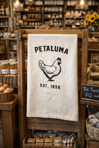 Luma Vintage Petaluma Chicken Tea Towel - Organic Flour Sack
