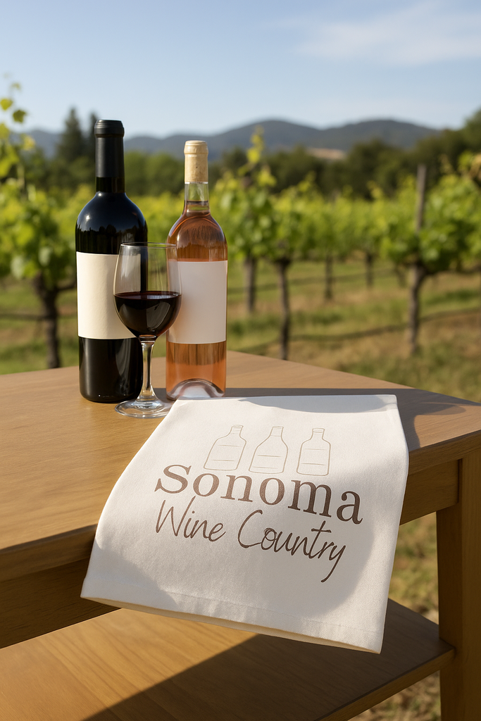 Sonoma Wine Country Organic Tea Towel
