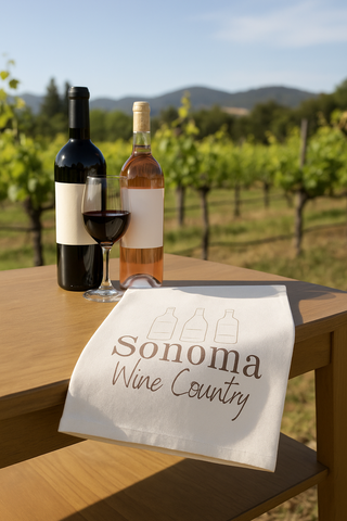Sonoma Wine Country Organic Tea Towel