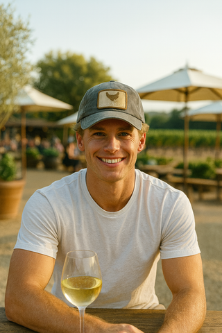 Petaluma Brown Chicken Patch Twill hat - Charcoal