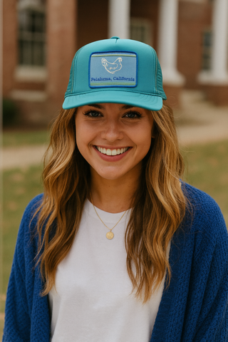 Petaluma Chicken Patch Foam Trucker Hat, Jade