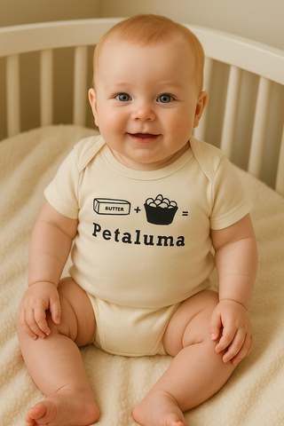 Butter + Eggs = Petaluma Onesie-Natural