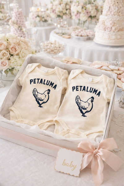 Luma Vintage Petaluma Chicken Onesie-Natural