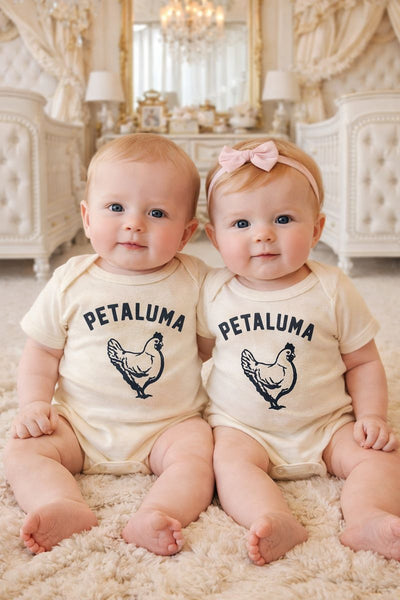 Luma Vintage Petaluma Chicken Onesie-Natural