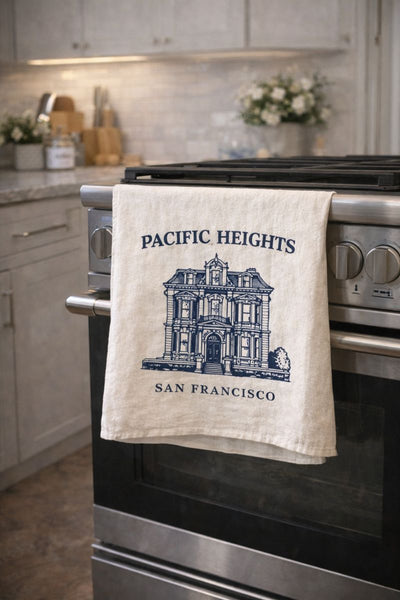 Pacific Heights Victorian Organic Flour Sack Tea Towel 27" x 27"