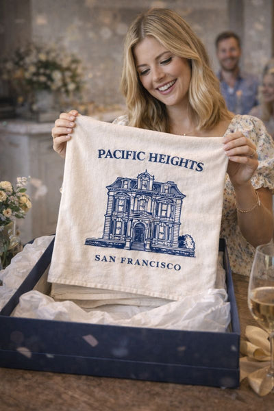 Pacific Heights Victorian Organic Flour Sack Tea Towel 27" x 27"