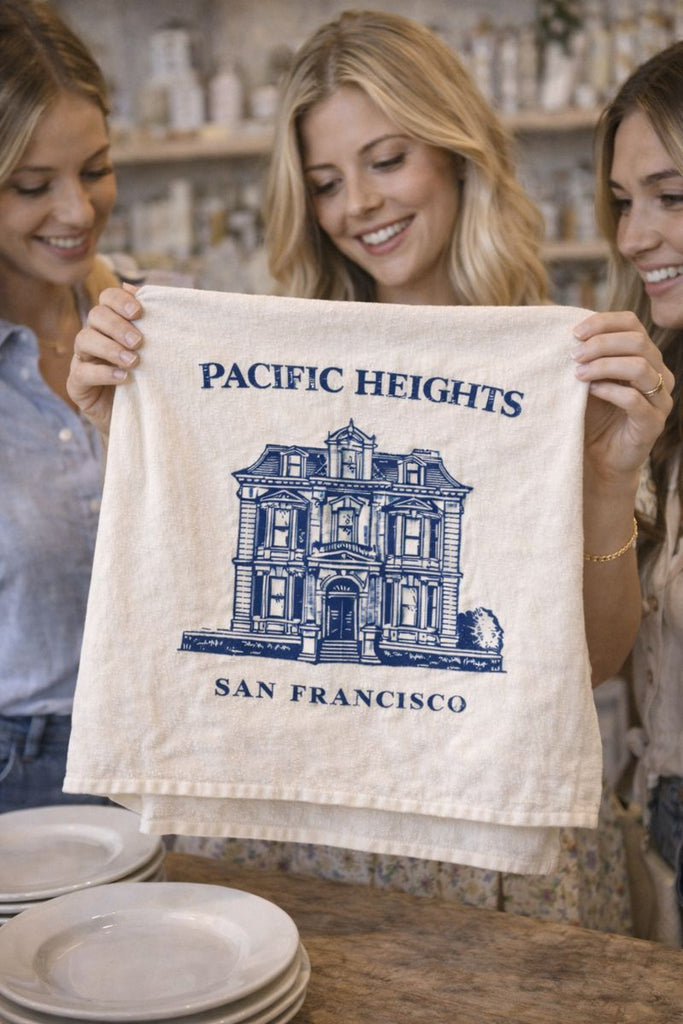 Pacific Heights Victorian Organic Flour Sack Tea Towel 27" x 27"