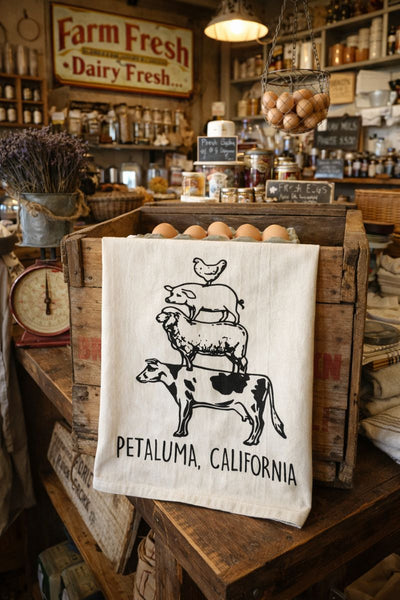 Petaluma Animal Stack Towel - Organic Flour Sack