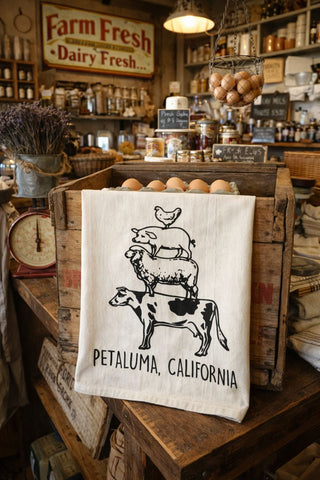 Petaluma Animal Stack Towel - Organic Flour Sack