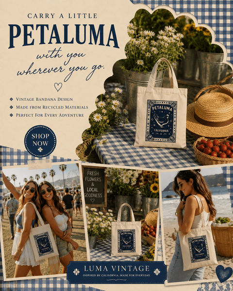 Petaluma Chicken Bandana Simple Market Tote Bag