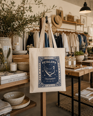 Petaluma Chicken Bandana Simple Market Tote Bag