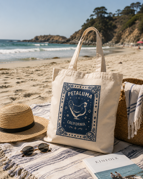 Petaluma Chicken Bandana Simple Market Tote Bag