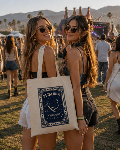Petaluma Chicken Bandana Simple Market Tote Bag