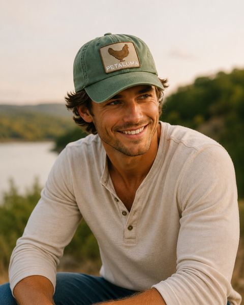 Petaluma Brown Chicken Patch Twill hat - Forest