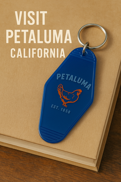 Petaluma Chicken Vintage Motel Keychain