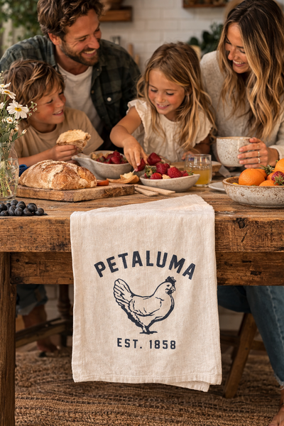 Luma Vintage Petaluma Chicken Tea Towel - Organic Flour Sack