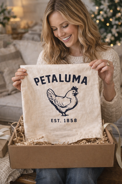 Luma Vintage Petaluma Chicken Tea Towel - Organic Flour Sack
