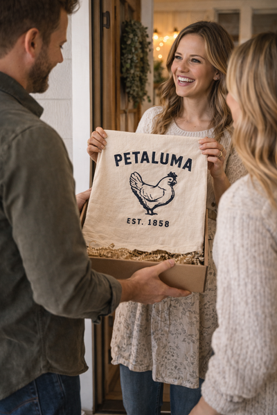Luma Vintage Petaluma Chicken Tea Towel - Organic Flour Sack