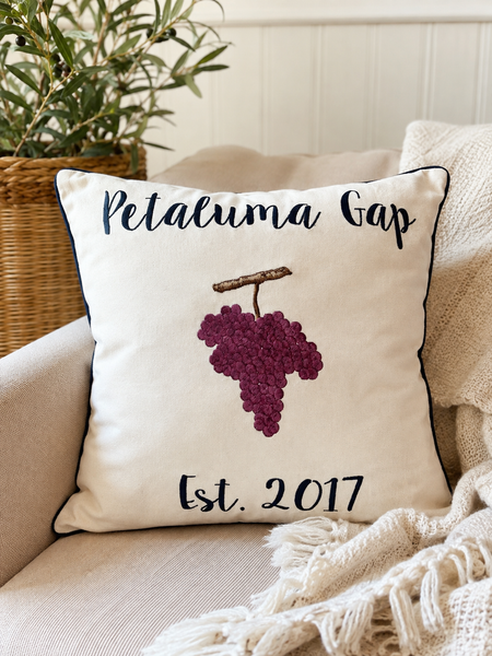 Embroidered Petaluma Gap Pillow Cover- Luma Vintage