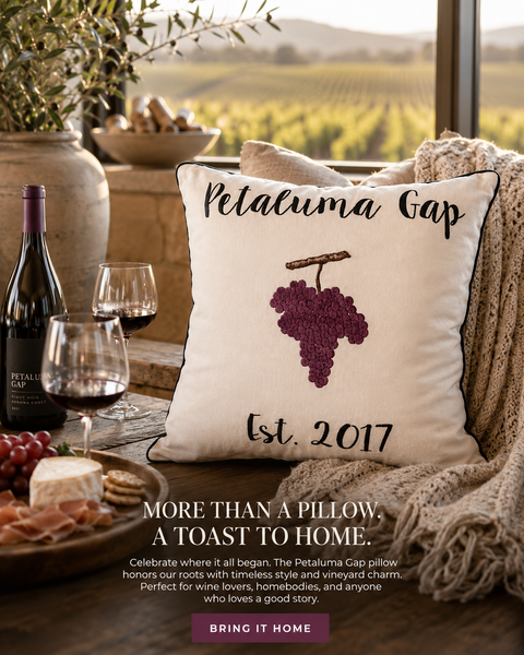 Embroidered Petaluma Gap Pillow Cover- Luma Vintage