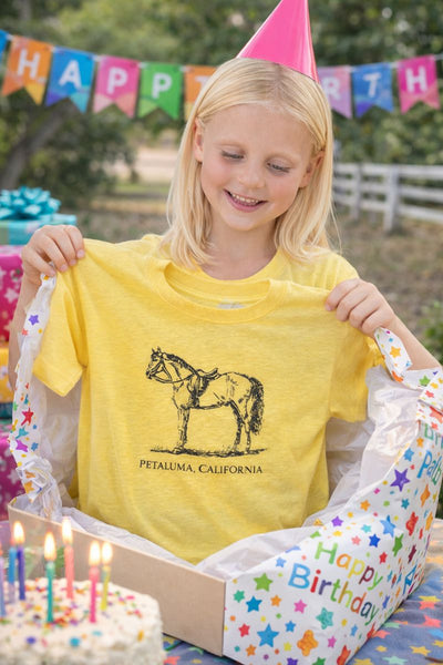 Petaluma Horse Kids Shirt- Yellow