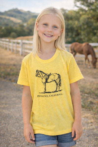 Petaluma Horse Kids Shirt- Yellow