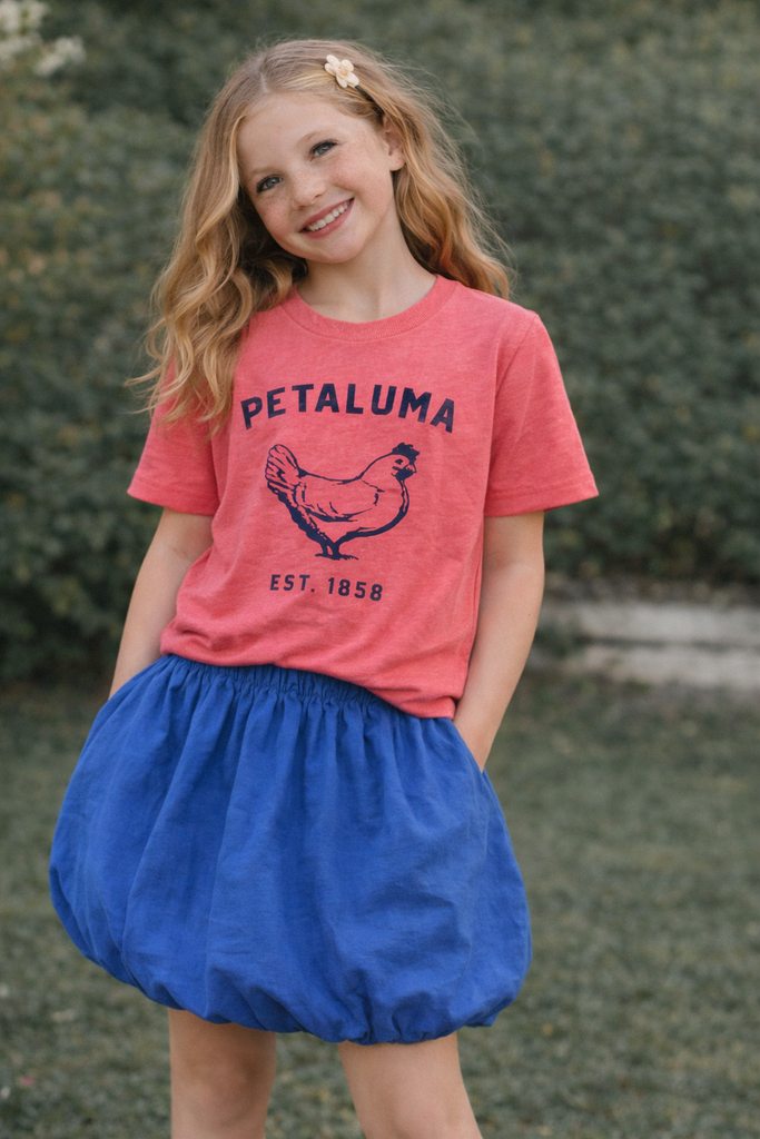 Red Kids Luma Vintage Petaluma Chicken Shirt