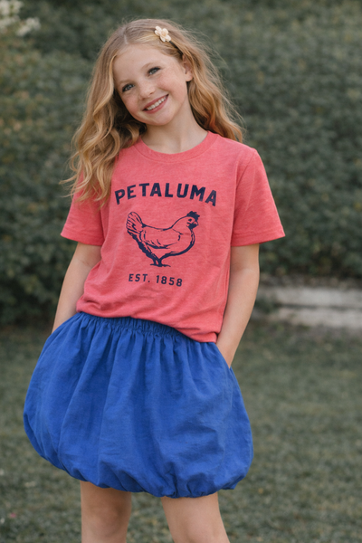 Red Kids Luma Vintage Petaluma Chicken Shirt