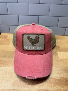 Petaluma Chicken Patch Trucker Hat, Pink Salmon