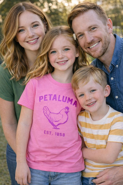 Pink Kids Luma Vintage Petaluma Chicken Shirt