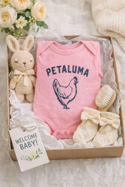 Luma Vintage Petaluma Chicken Onesie-Pink
