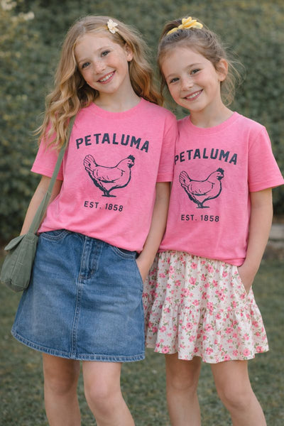 Pink Kids Luma Vintage Petaluma Chicken Shirt