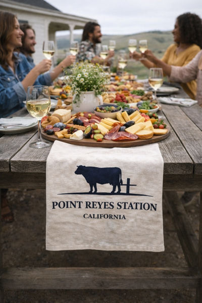 Point Reyes Station Cow Organic Flour Sack Tea Towel 27" x 27"
