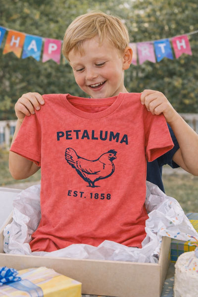 Red Kids Luma Vintage Petaluma Chicken Shirt