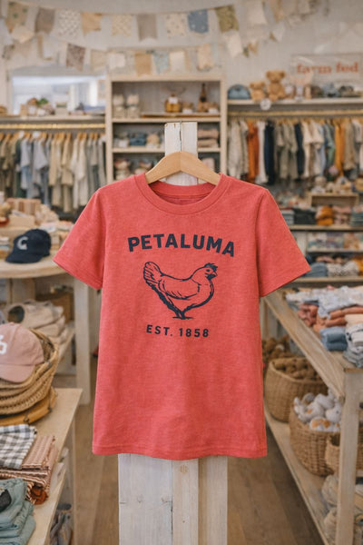 Red Kids Luma Vintage Petaluma Chicken Shirt