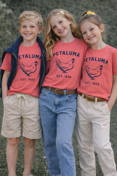 Red Kids Luma Vintage Petaluma Chicken Shirt