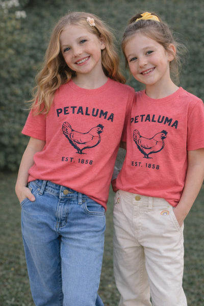 Red Kids Luma Vintage Petaluma Chicken Shirt