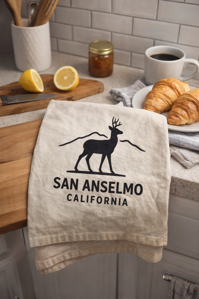 San Anselmo Tea Towel- Organic Flour Sack