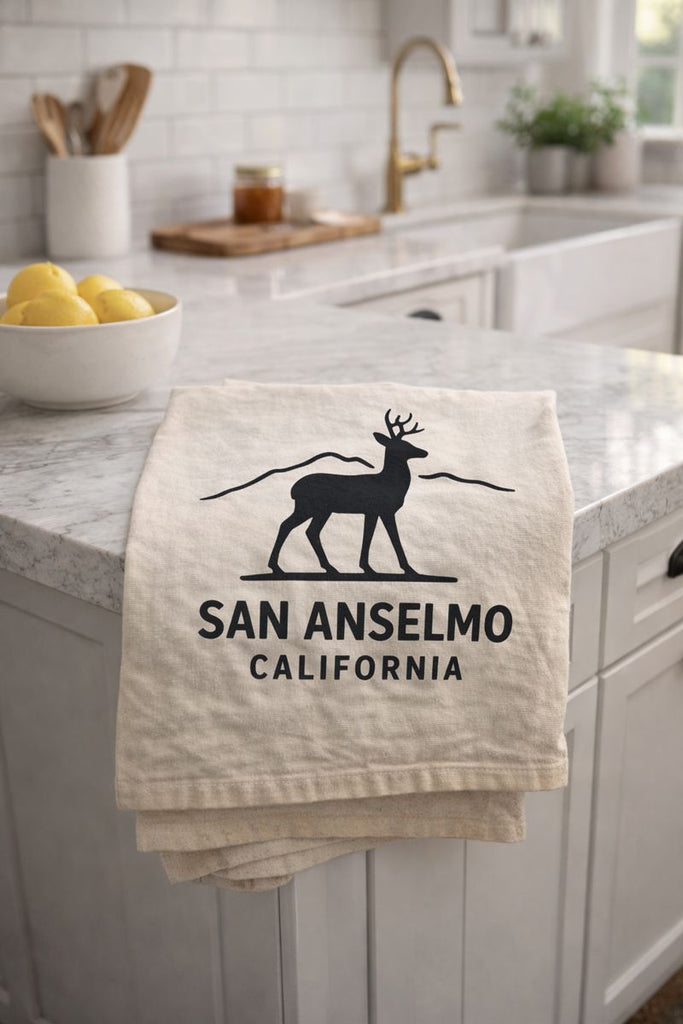 San Anselmo Tea Towel- Organic Flour Sack