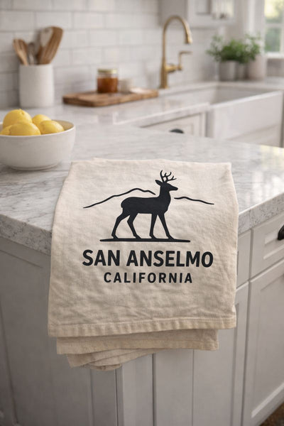San Anselmo Tea Towel- Organic Flour Sack