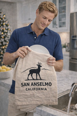 San Anselmo Tea Towel- Organic Flour Sack