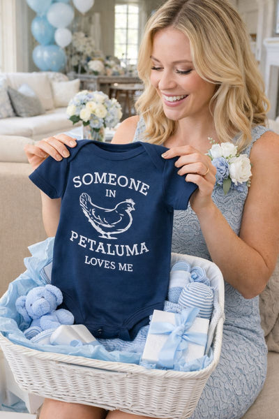 Someone in Petaluma Loves Me- Onesie Blue