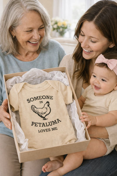 Someone in Petaluma Loves Me Onesie- Natural/Neutral Color