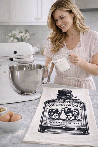 Sonoma Aroma Cow  Flour Sack Tea Towel