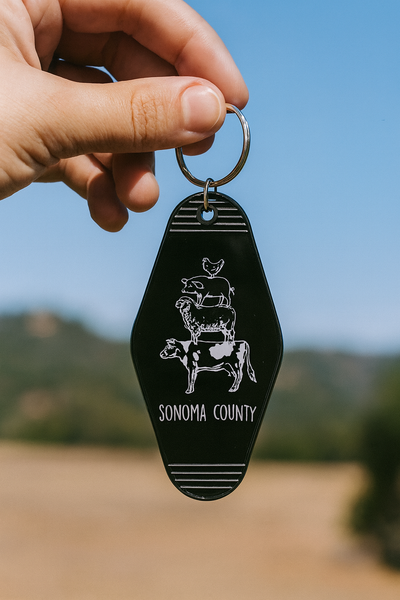 Sonoma County Animal Stack- Vintage Motel Keychain