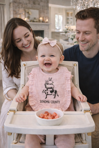 Sonoma County Animal Stack Muslin Baby Bibs- Assorted Colors